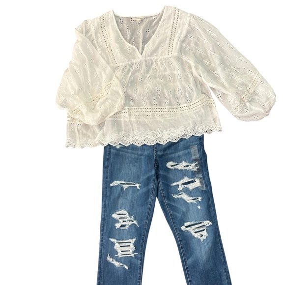 American Eagle Curvy Super Hi-rise Jegging stretch covered holes Dark Wash - Picture 10 of 10